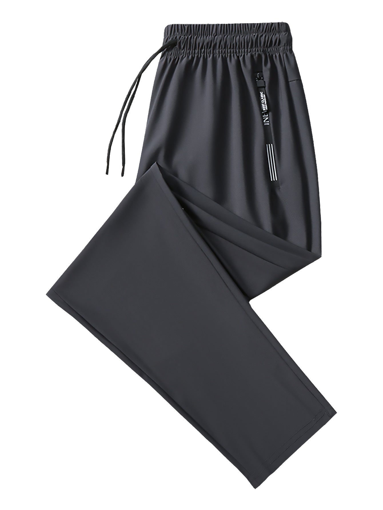 Mens High Elastic Ice Silk Sports Casual Pants