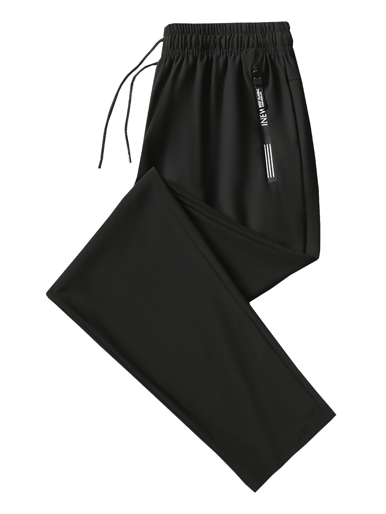 Mens High Elastic Ice Silk Sports Casual Pants