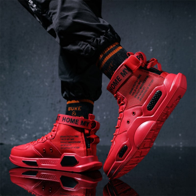 Mens High-Top Sneakers Casual Breathable Shoes