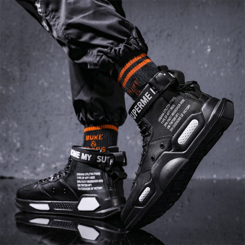 Mens High-Top Sneakers Casual Breathable Shoes