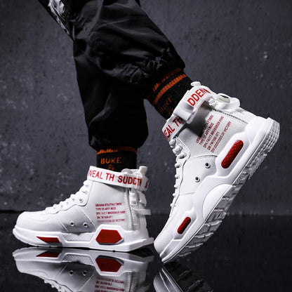 Mens High-Top Sneakers Casual Breathable Shoes