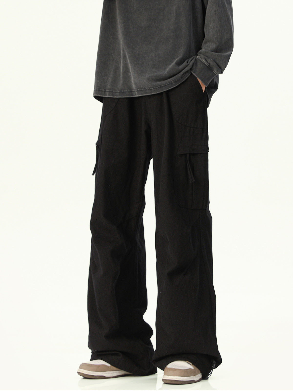 Mens Hip-Hop Cargo Pants Cotton Casual Trousers