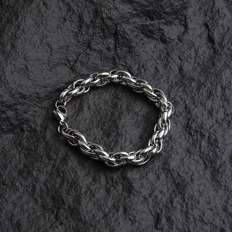 Mens Hip Hop Titanium Steel Bracelet