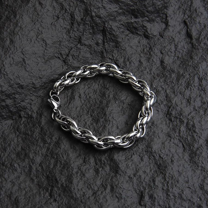 Mens Hip Hop Titanium Steel Bracelet