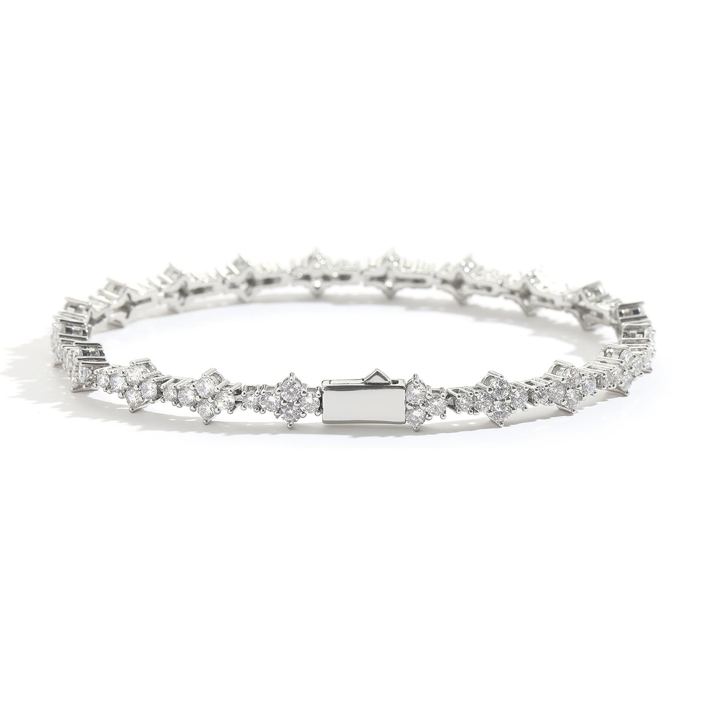 Mens Hip Hop Zircon Tennis Chain Bracelet
