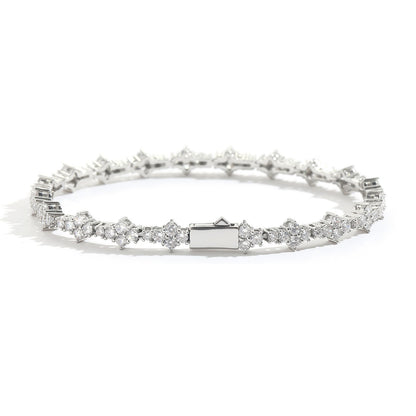Mens Hip Hop Zircon Tennis Chain Bracelet