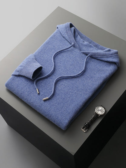 Mens Hooded Cashmere Sweater