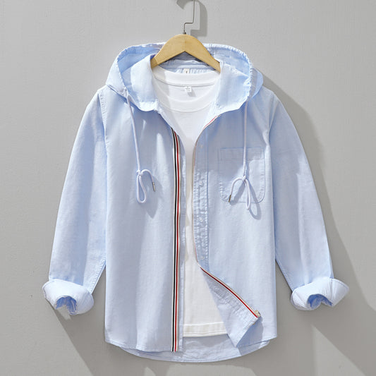 Mens Hooded Cotton Shirt