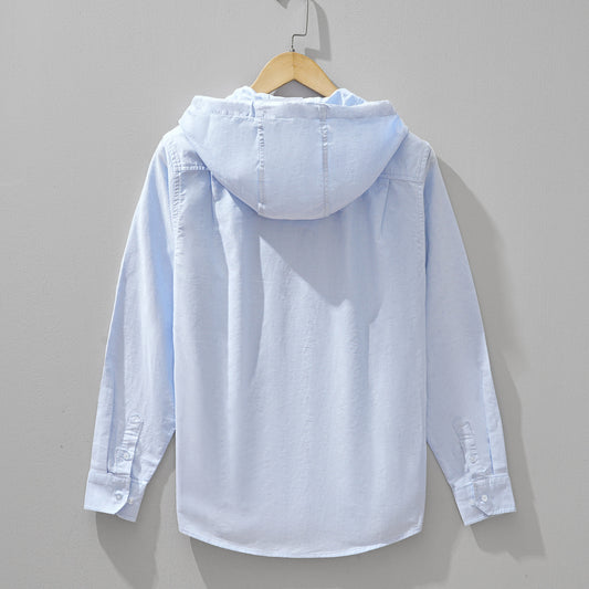 Mens Hooded Cotton Shirt
