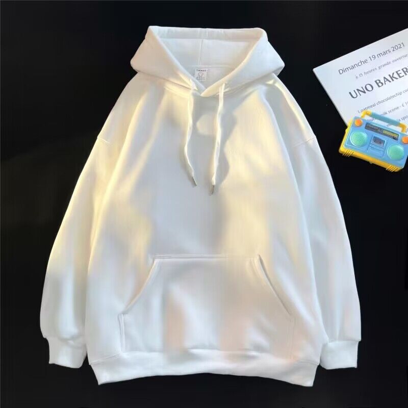 Mens Hooded Fleece Sweatshirt Oversize Casual Pullover