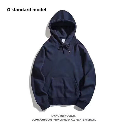 Mens Hooded Fleece Sweatshirt Oversize Casual Pullover