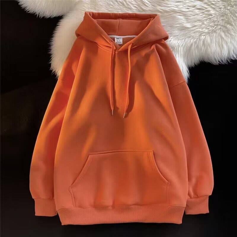 Mens Hooded Fleece Sweatshirt Oversize Casual Pullover