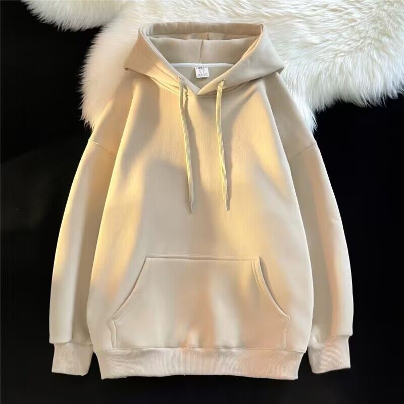 Mens Hooded Fleece Sweatshirt Oversize Casual Pullover