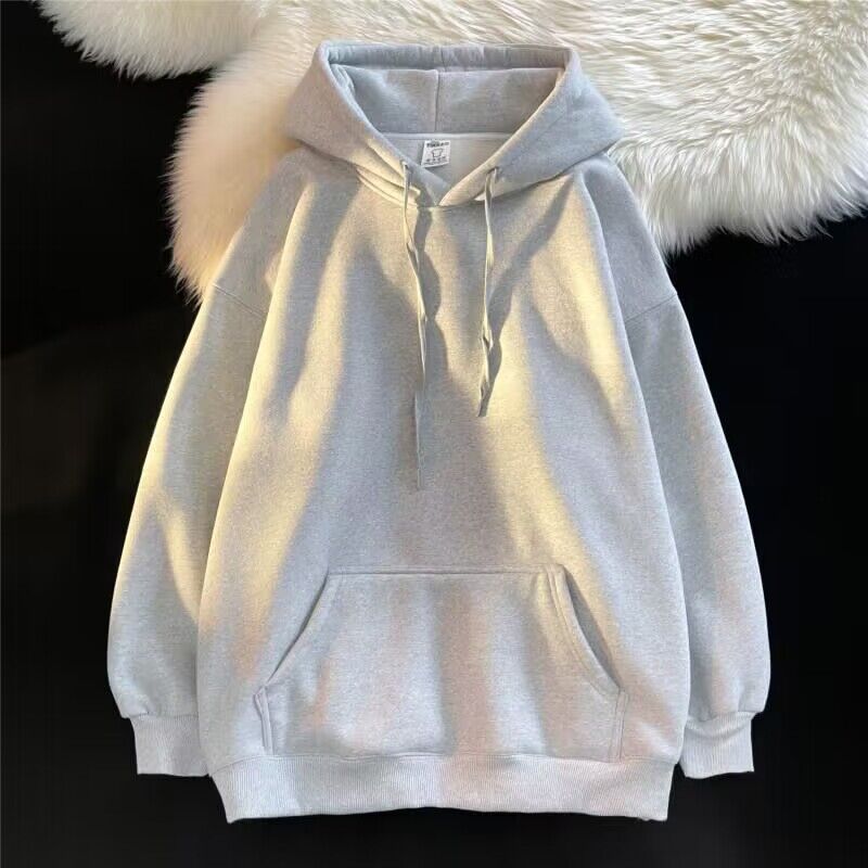 Mens Hooded Fleece Sweatshirt Oversize Casual Pullover