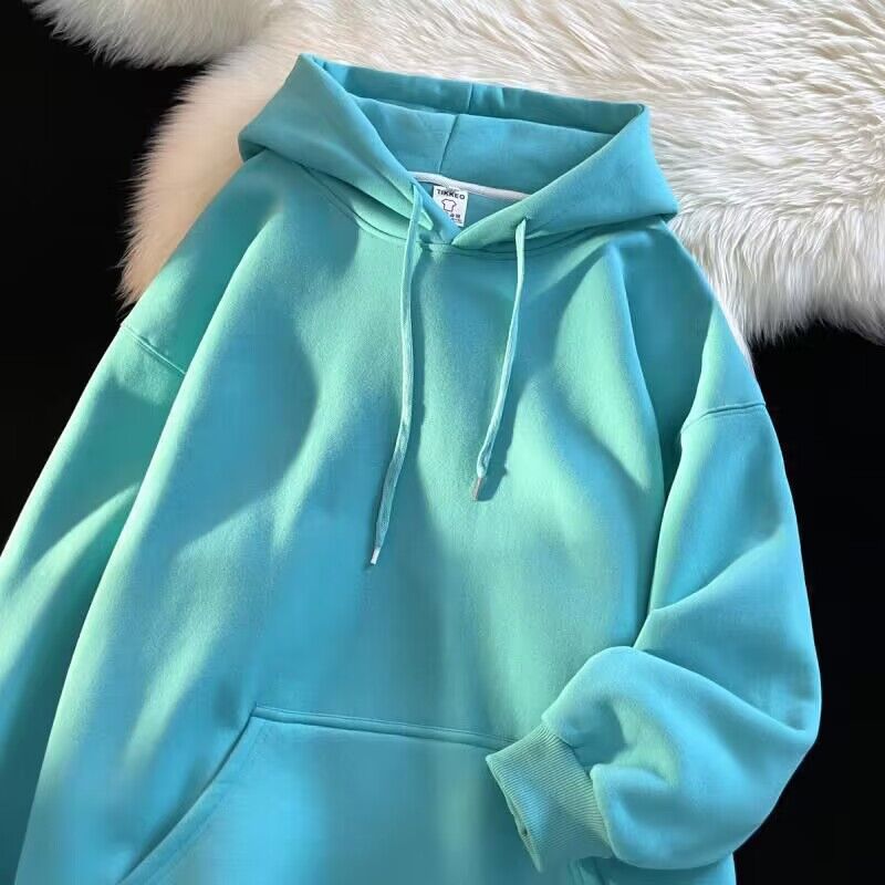 Mens Hooded Fleece Sweatshirt Oversize Casual Pullover