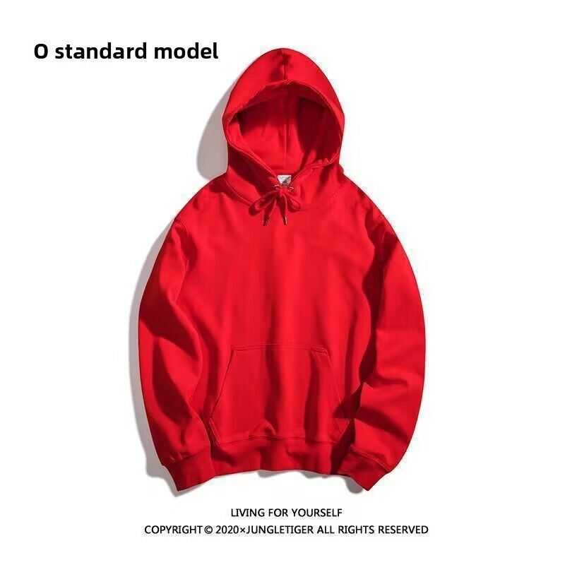 Mens Hooded Fleece Sweatshirt Oversize Casual Pullover