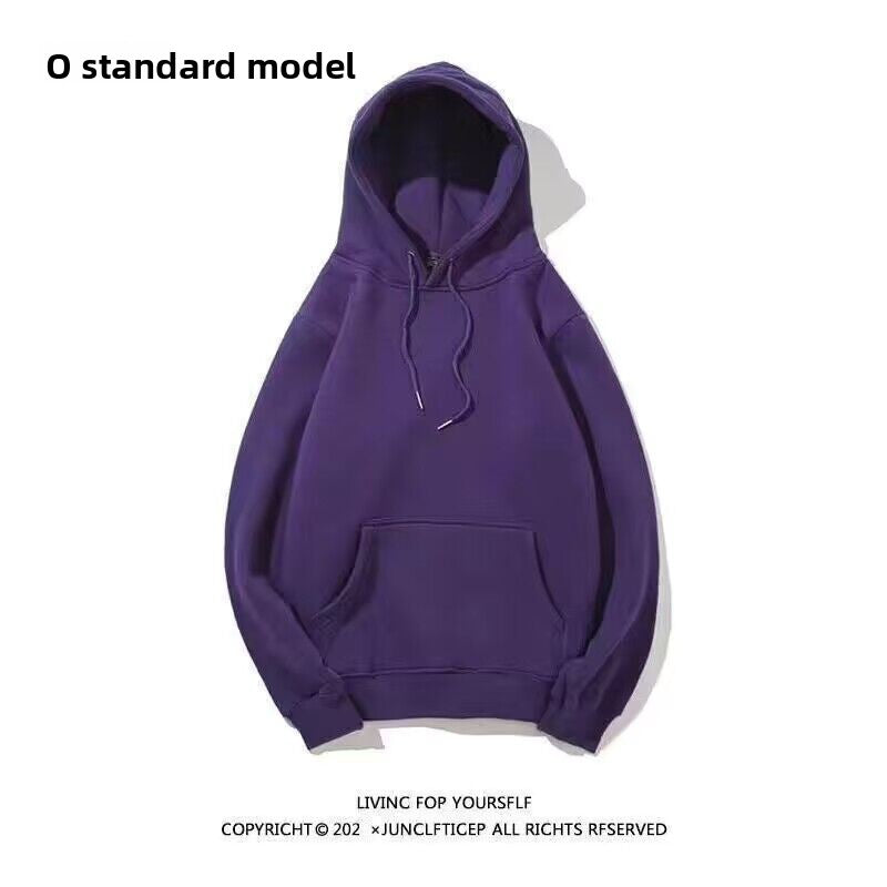 Mens Hooded Fleece Sweatshirt Oversize Casual Pullover