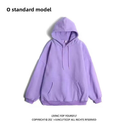 Mens Hooded Fleece Sweatshirt Oversize Casual Pullover