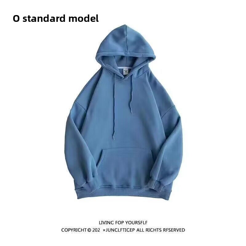 Mens Hooded Fleece Sweatshirt Oversize Casual Pullover