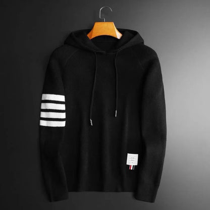 Mens Hooded Knitted Sweater