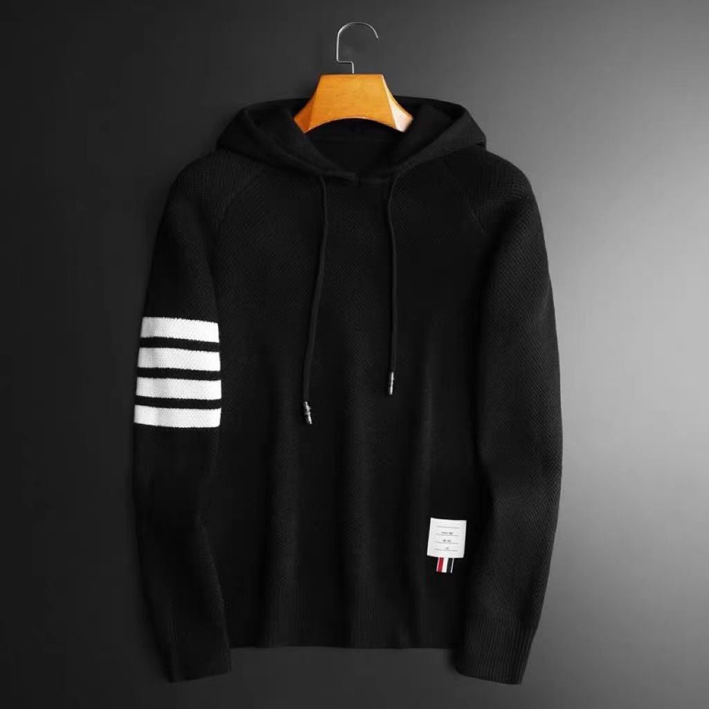 Mens Hooded Knitted Sweater