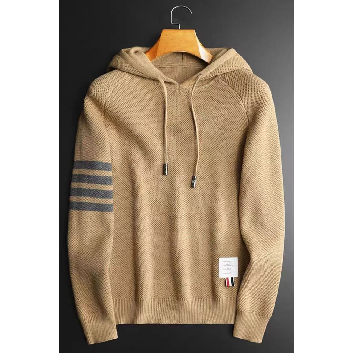 Mens Hooded Knitted Sweater