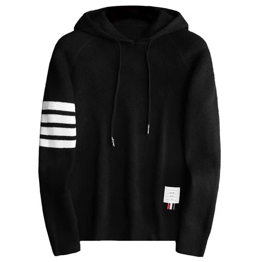 Mens Hooded Knitted Sweater