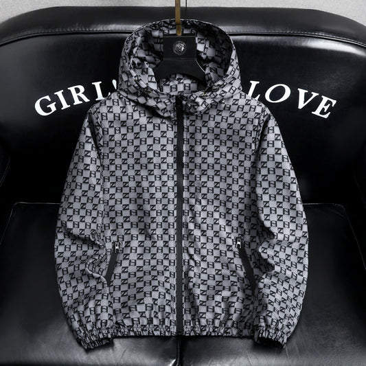 Mens Hooded Windproof Jacket