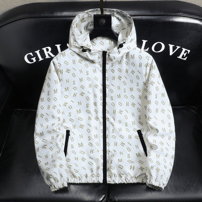 Mens Hooded Windproof Jacket