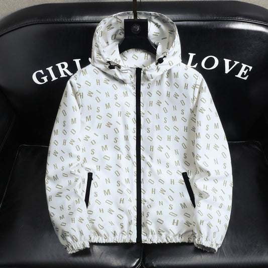 Mens Hooded Windproof Jacket