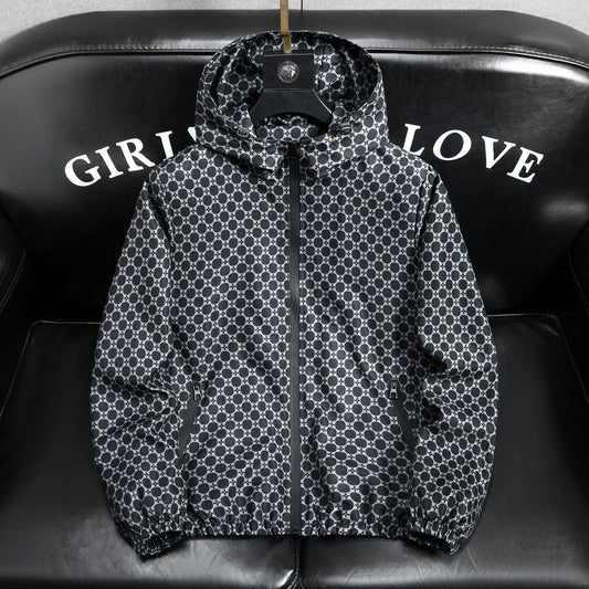 Mens Hooded Windproof Jacket