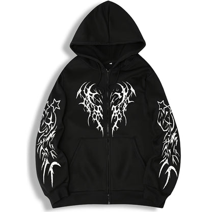 Mens Hooded Zipper Cardigan Sweatshirt