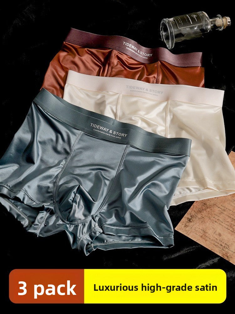 Mens Ice Silk Boxer Briefs