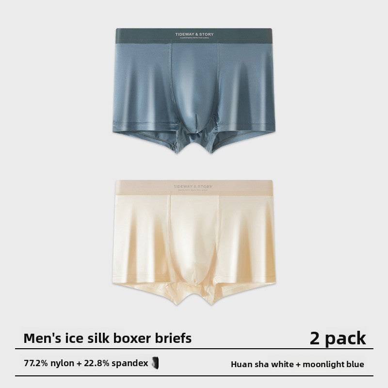 Mens Ice Silk Boxer Briefs