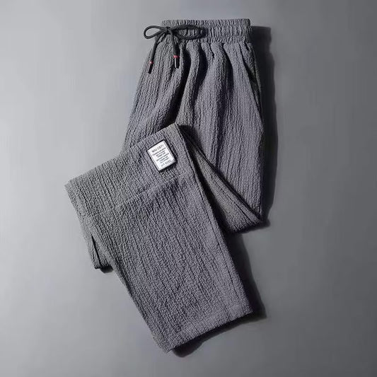 Mens Ice Silk Casual Trousers