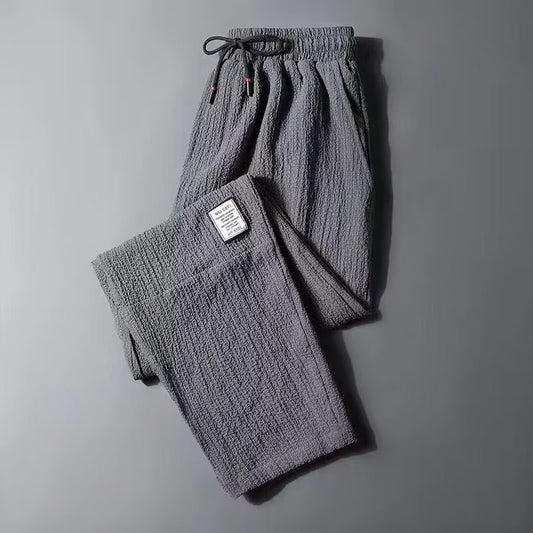 Mens Ice Silk Casual Trousers