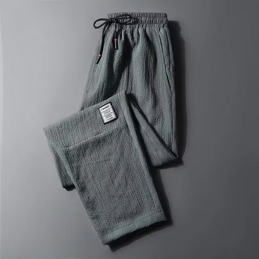 Mens Ice Silk Casual Trousers