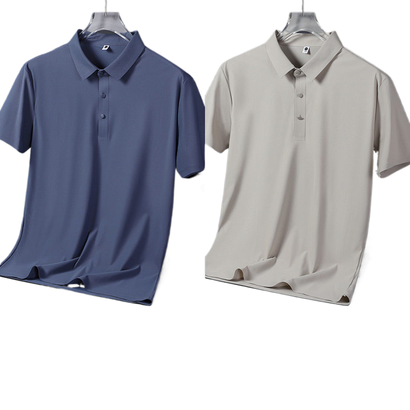 Mens Ice Silk Short Sleeve Polo Shirt