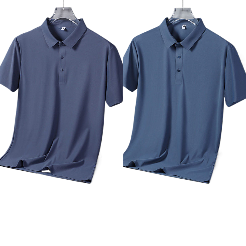 Mens Ice Silk Short Sleeve Polo Shirt