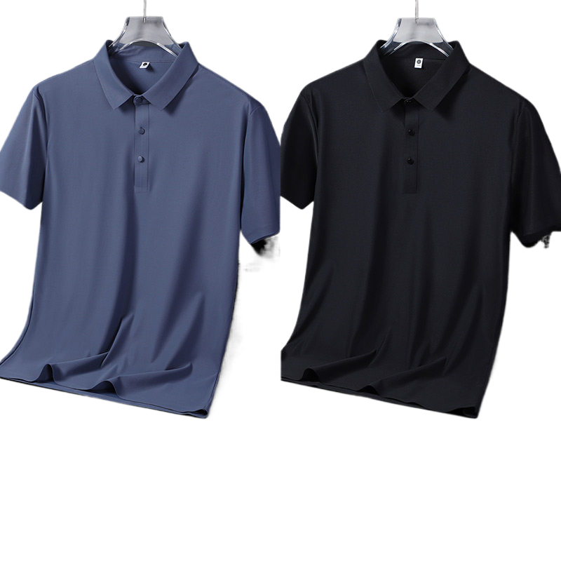 Mens Ice Silk Short Sleeve Polo Shirt