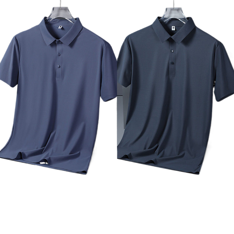 Mens Ice Silk Short Sleeve Polo Shirt