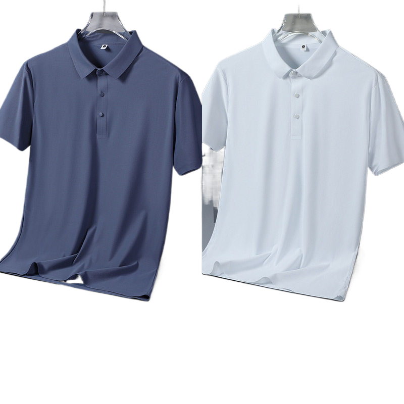 Mens Ice Silk Short Sleeve Polo Shirt