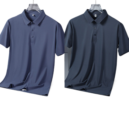 Mens Ice Silk Short Sleeve Polo Shirt