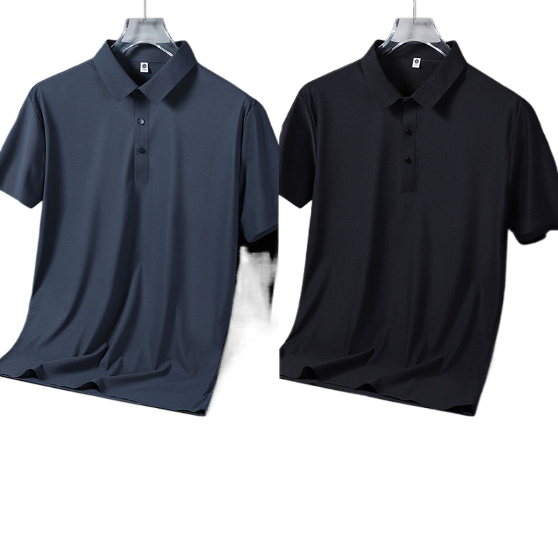 Mens Ice Silk Short Sleeve Polo Shirt