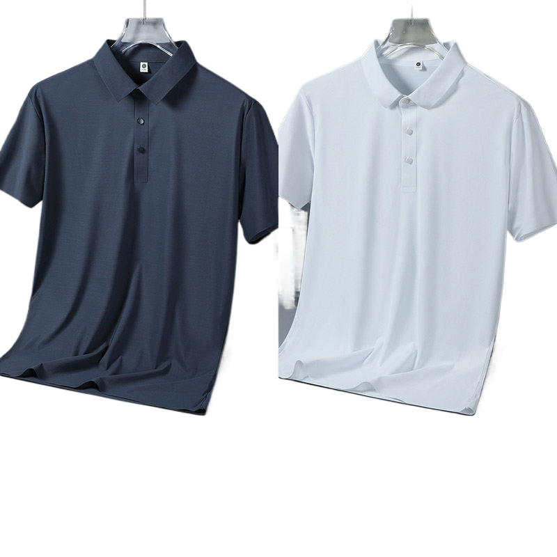 Mens Ice Silk Short Sleeve Polo Shirt