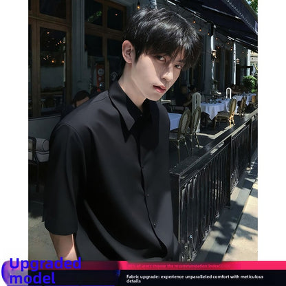 Mens Ice Silk Short Sleeve Shirt