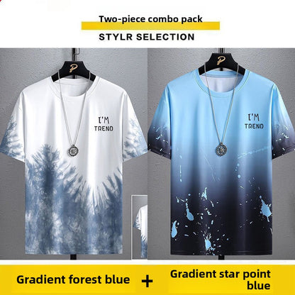Mens Ice Silk Short Sleeve T-Shirt
