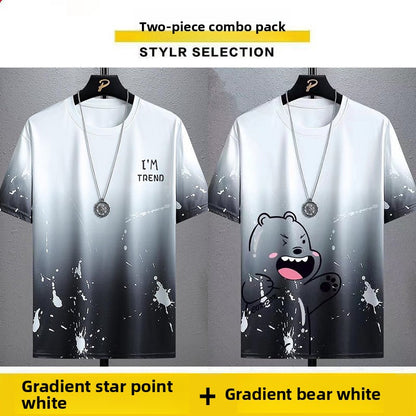 Mens Ice Silk Short Sleeve T-Shirt