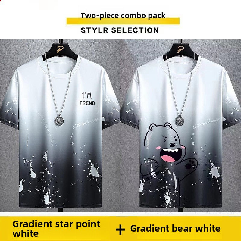 Mens Ice Silk Short Sleeve T-Shirt