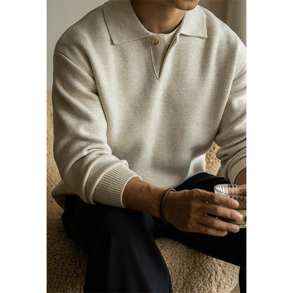 Mens Italian Style Knit Cardigan Sweater